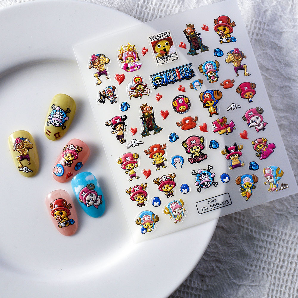 Nail Art Zoro One Piece - 1PCS Een Stuk Cartoon Nagelstickers Nagel