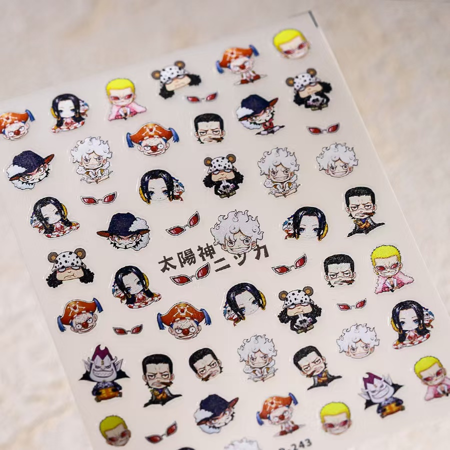 Nail Art Zoro One Piece - 1PCS 5D Nieuwe Een Stuk Nagelstickers
