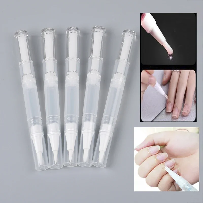 Cuticle Oil Pen - 5 stuks 3 ml transparante twist-nagel-twist-pennen