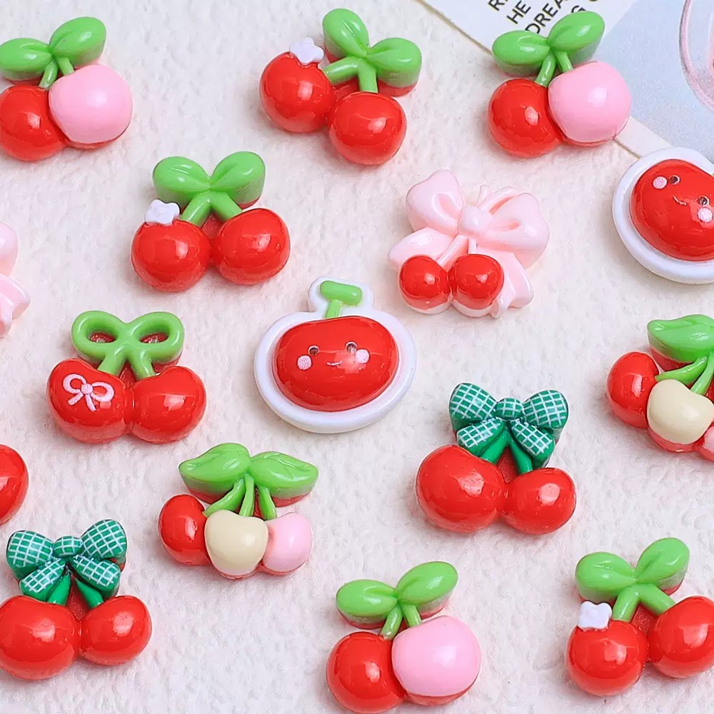 Nail Art Red Cherry - 20 Stuks Leuke Mini cartoon met