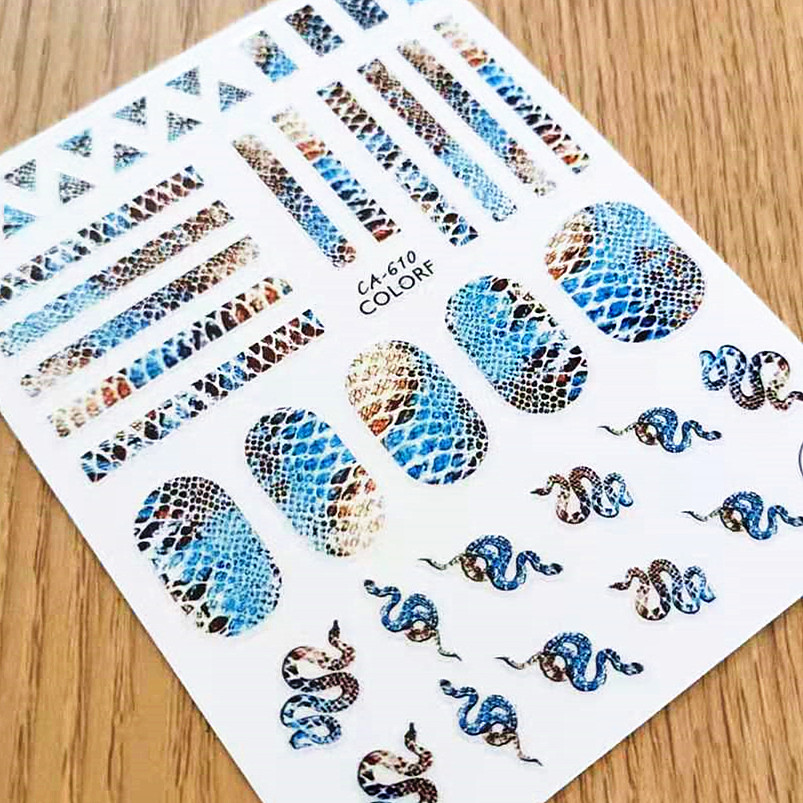 Nail Art Zebra Design - 1 ST Snake Zebra Skin Ontwerp