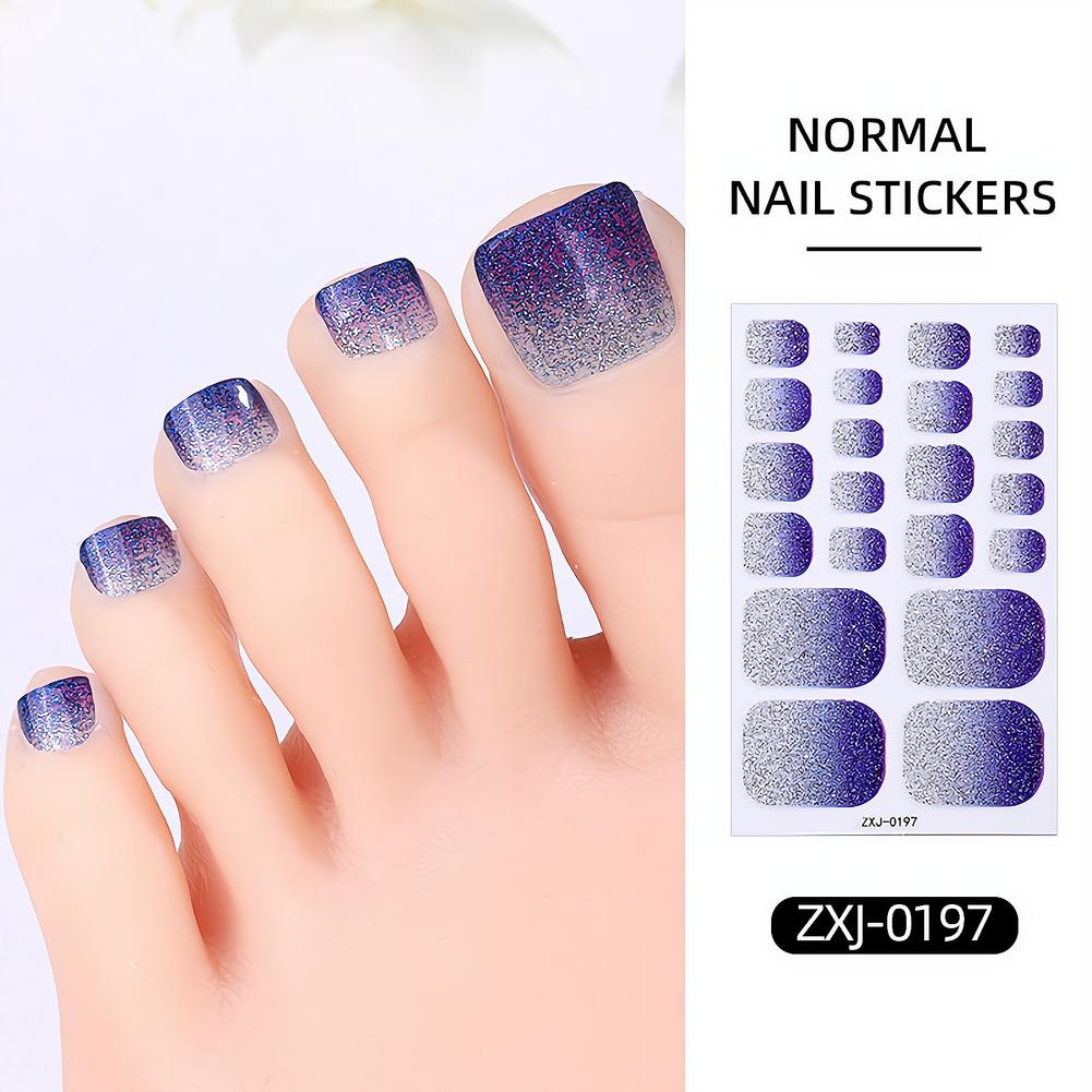 Nail Art Ombre Glitter - 22 tips Gradiënt Glitter Teennagelstickers Sparkly