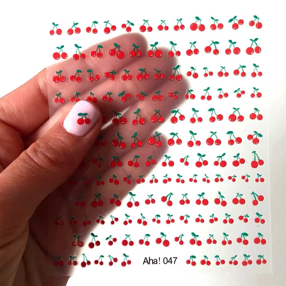 Nail Art Red Cherry - 1 vel 3D Zoete Kers Fruit