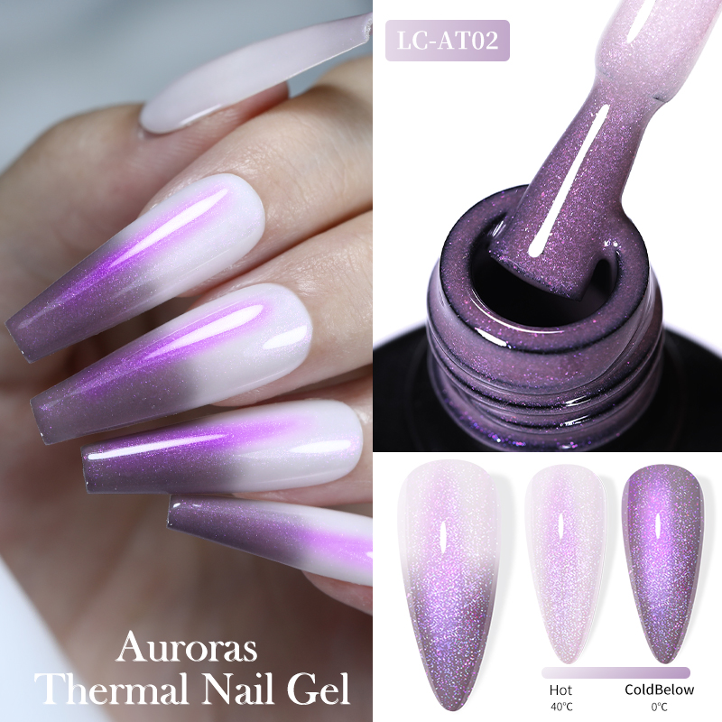 Nail Art Violet - LILYCUTE 7ML Auroras Thermische Gel Nagellak