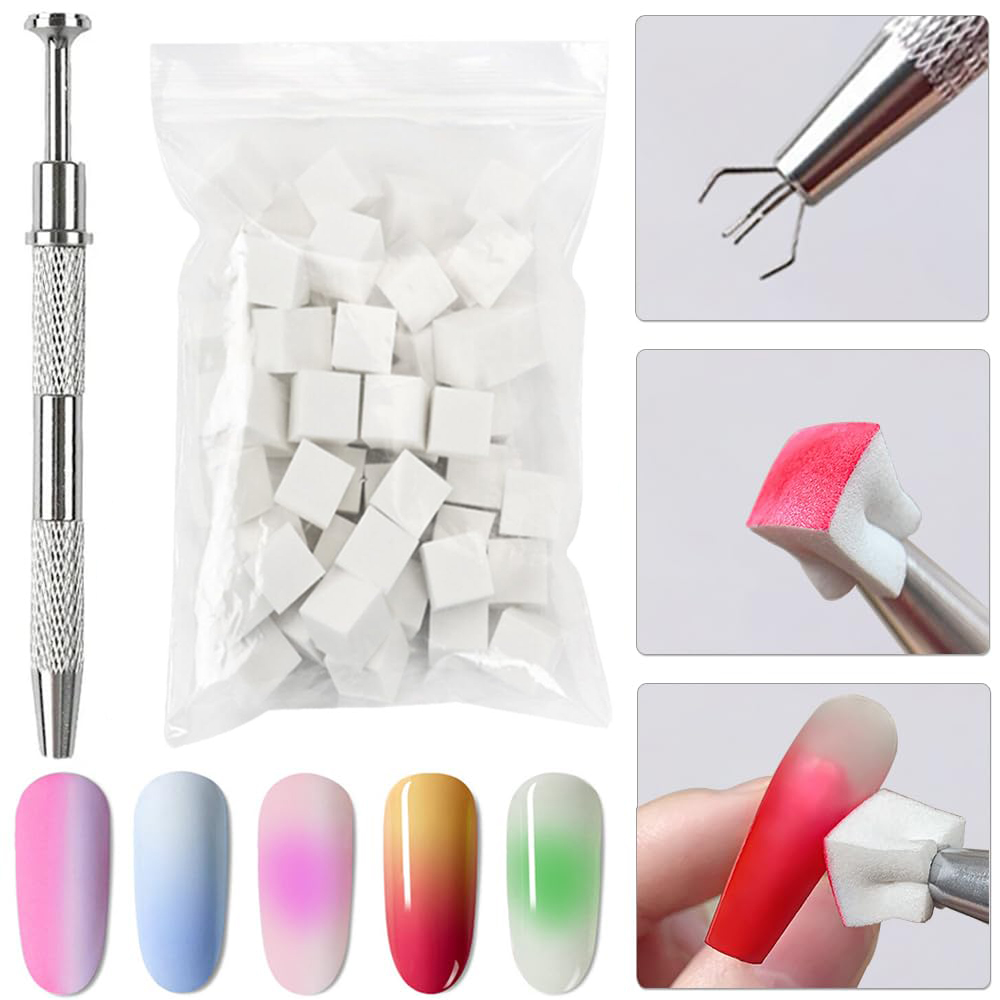 50 stuks Nail Art Sponzen + Gr - Nail Art Ombre Glitter recensie en prijs