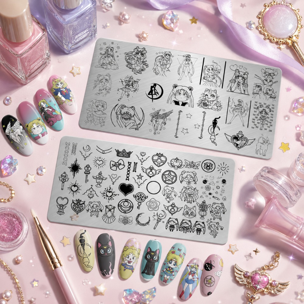 Sailor Moon Anime nagelstempel - Nail Art Maroon recensie en prijs