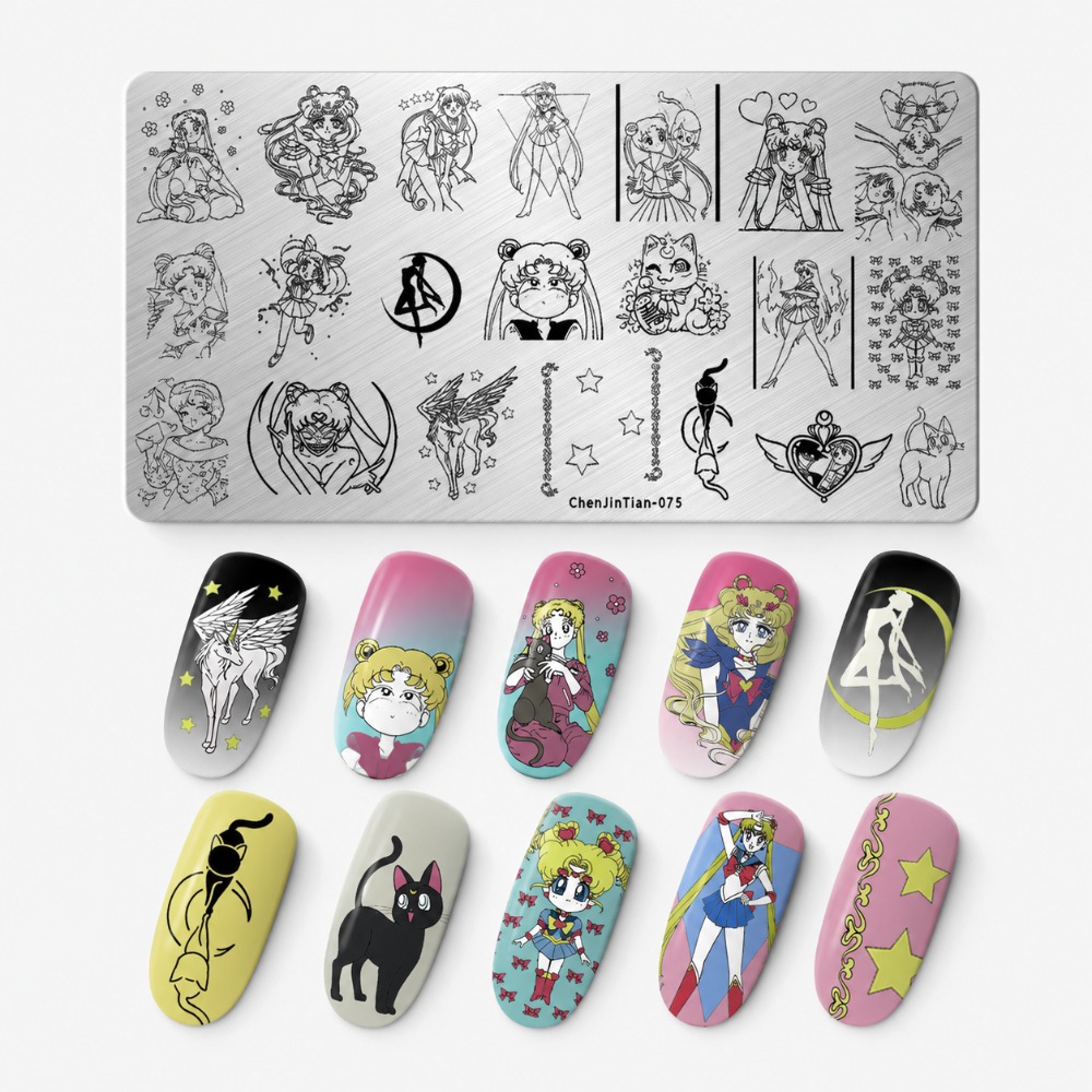 Sailor Moon Anime nagelstempel - Nail Art Maroon recensie en prijs