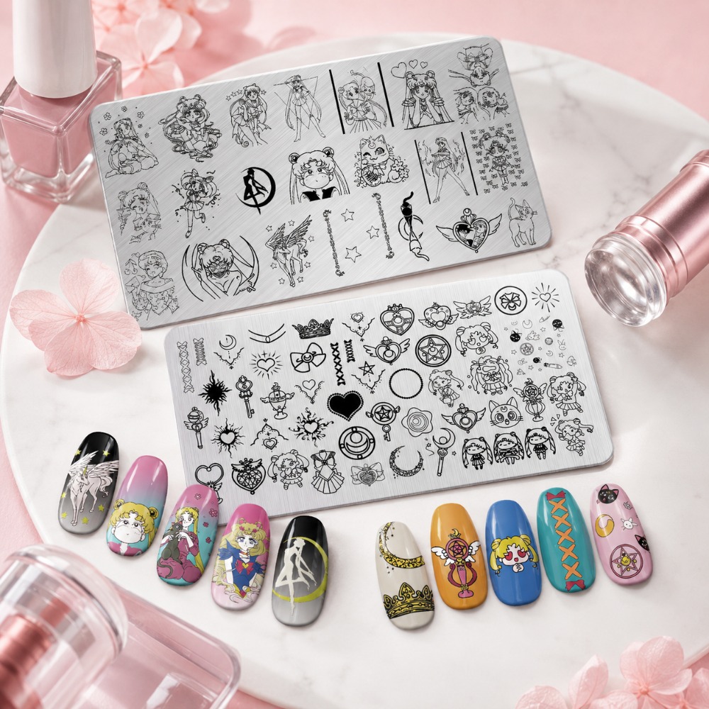 Sailor Moon Anime nagelstempel - Nail Art Maroon recensie en prijs