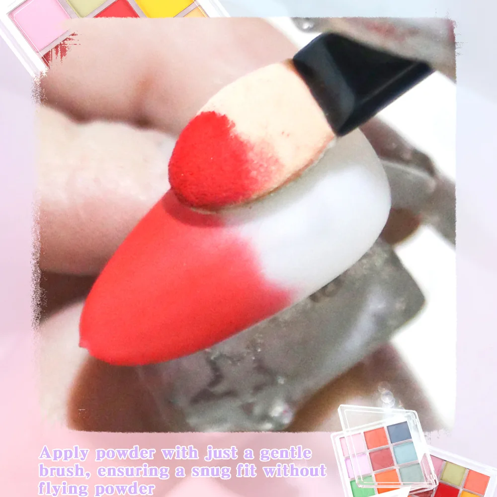 9-kleuren nagelpigmentpalet ef - Nail Art Ombre Glitter recensie en prijs