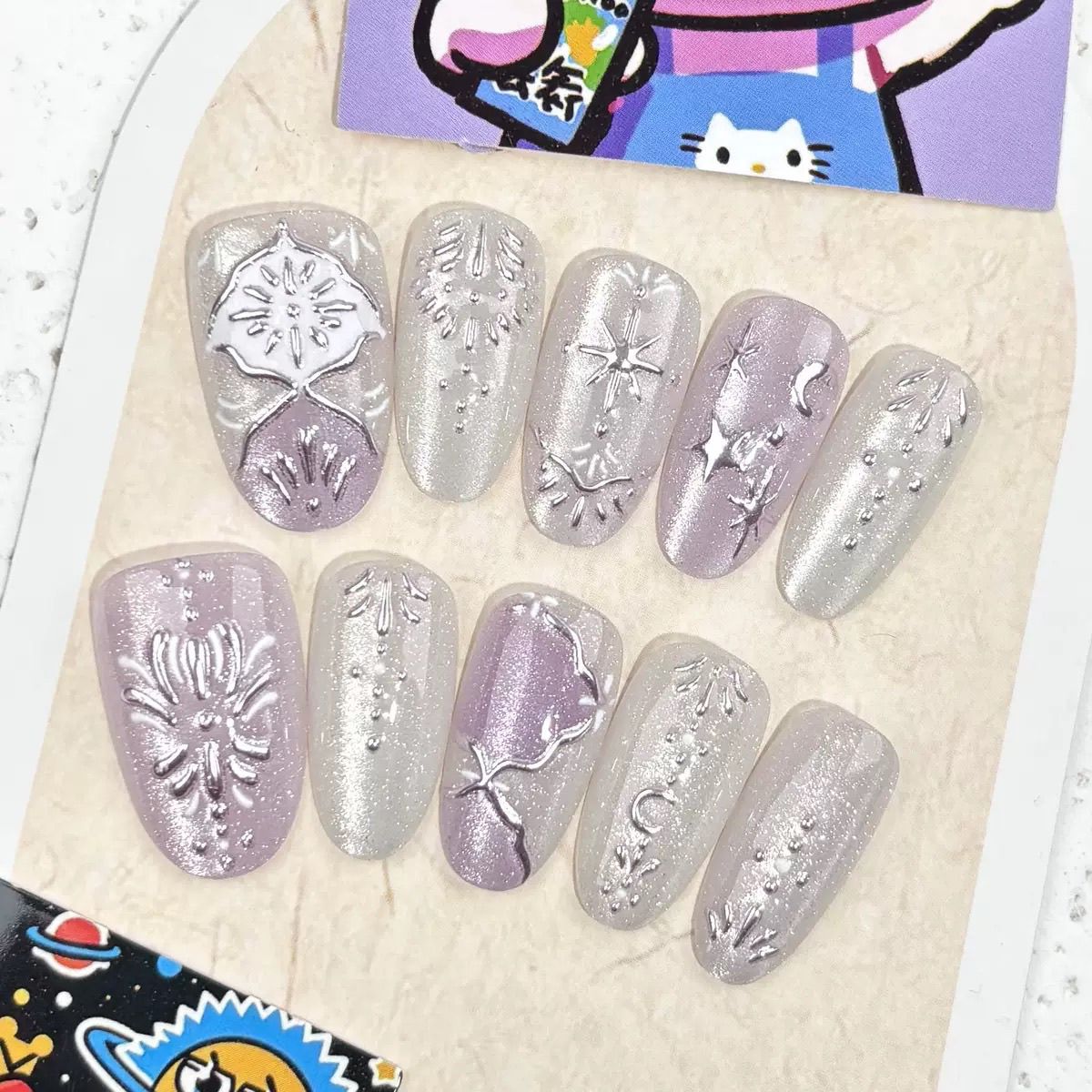 10 stuks barokke opdruk nagels - Nail Art Maroon recensie en prijs