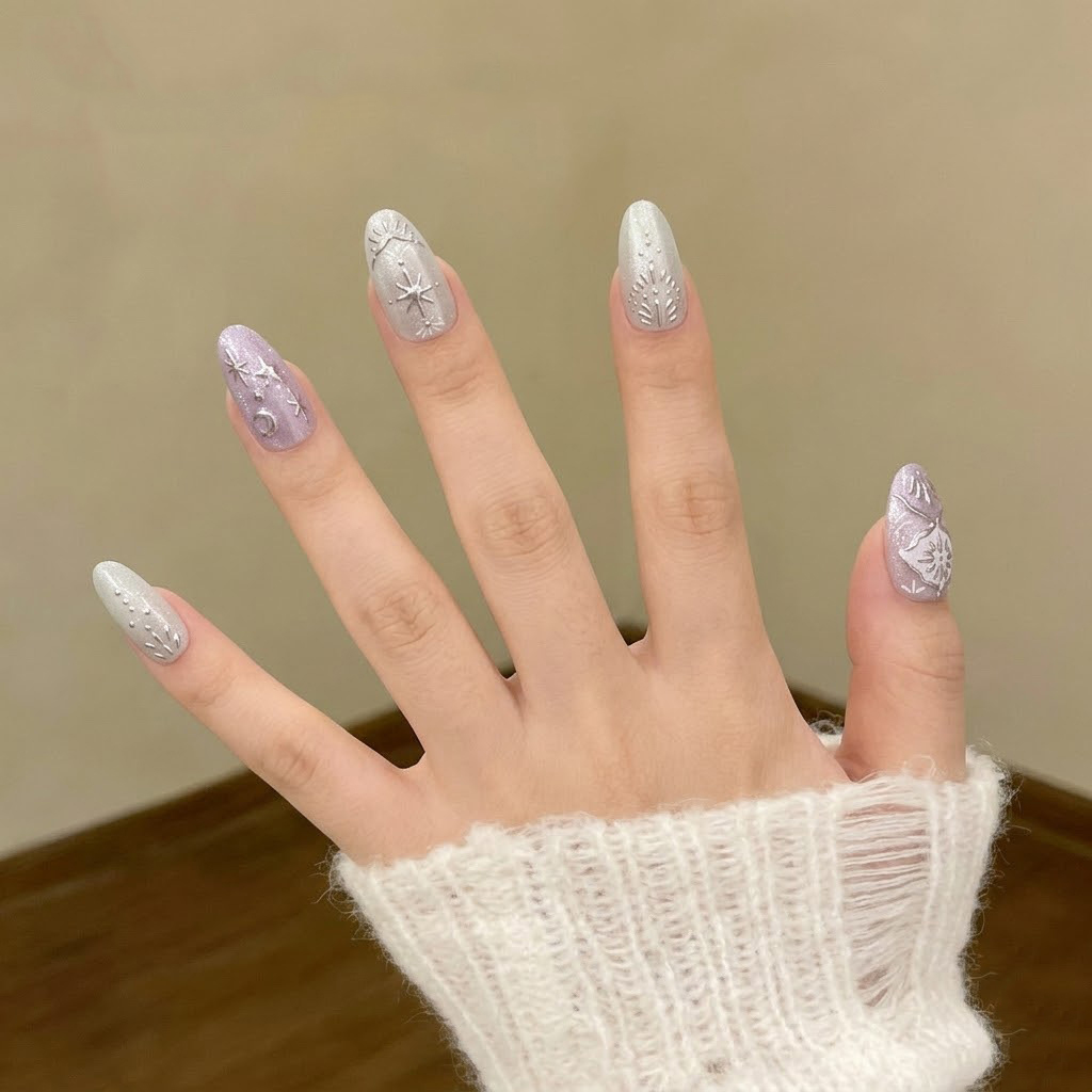 10 stuks barokke opdruk nagels - Nail Art Maroon recensie en prijs