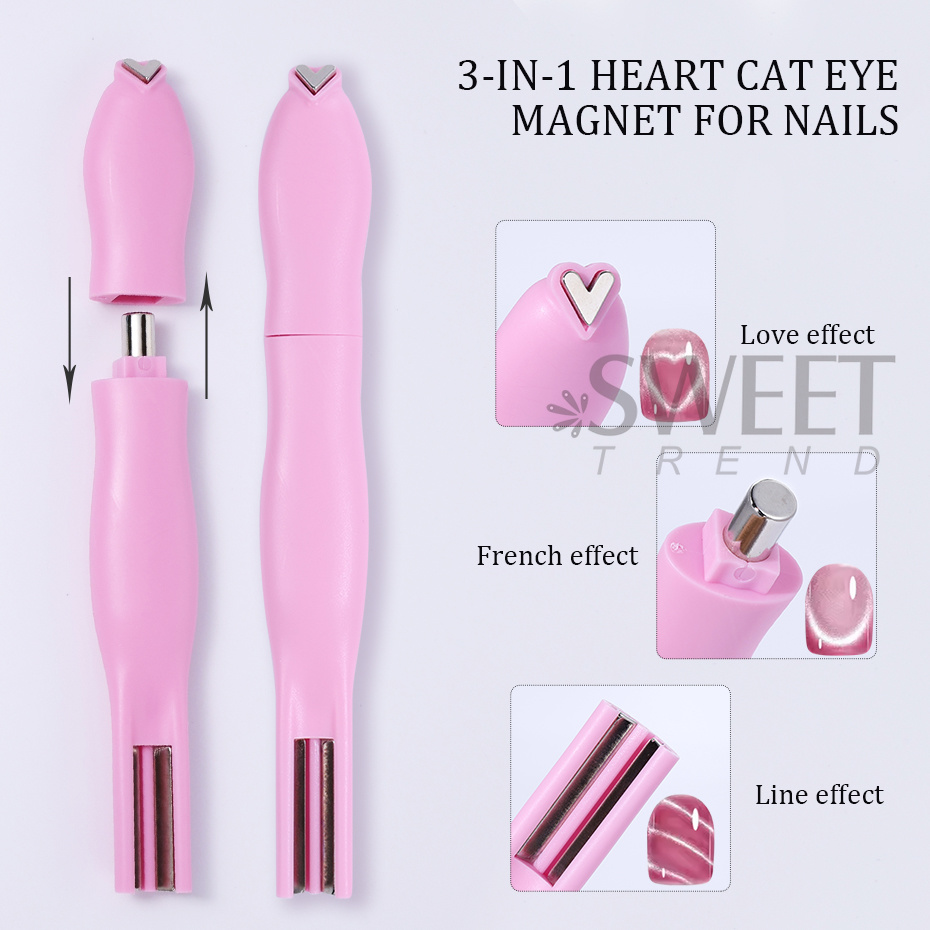 3-in-1 Hartvormige Kattenoog N - Nail Art Maroon recensie en prijs