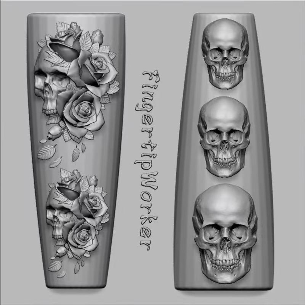2-delige set donkerroze schede - Nail Art Vintage recensie en prijs