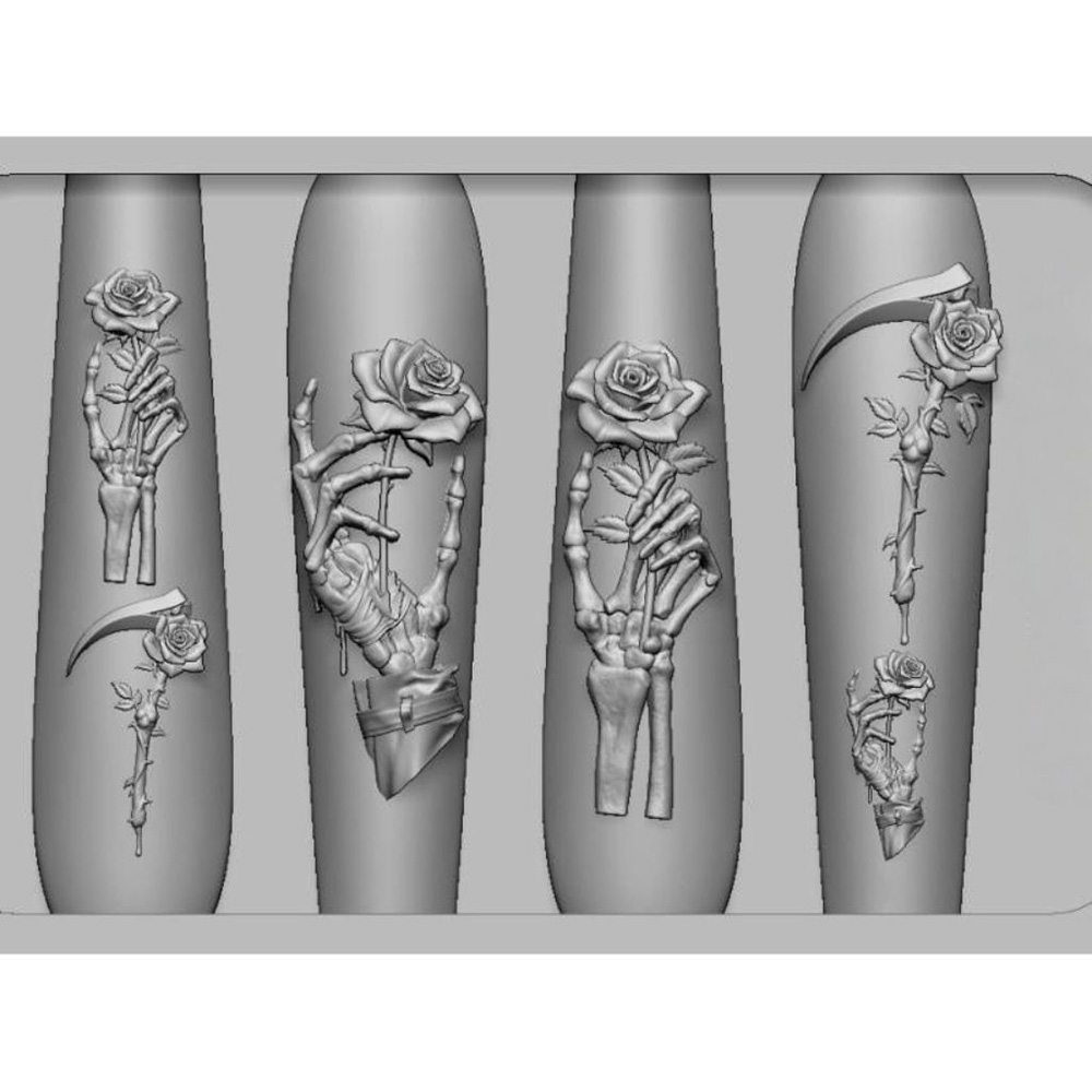 2-delige set donkerroze schede - Nail Art Vintage recensie en prijs