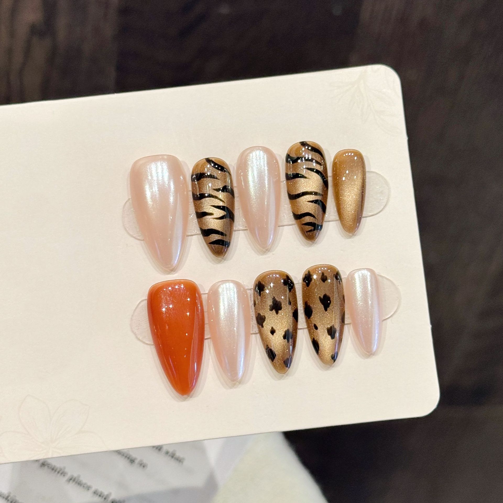 10st handgemaakte amandelpers  - Nail Art Zebra Design recensie en prijs