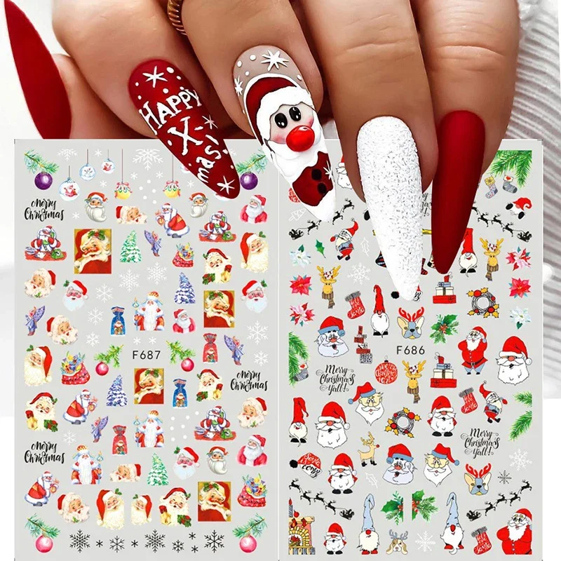 Kerst nagels stickers winter k - Nail Art Xmas Design recensie en prijs