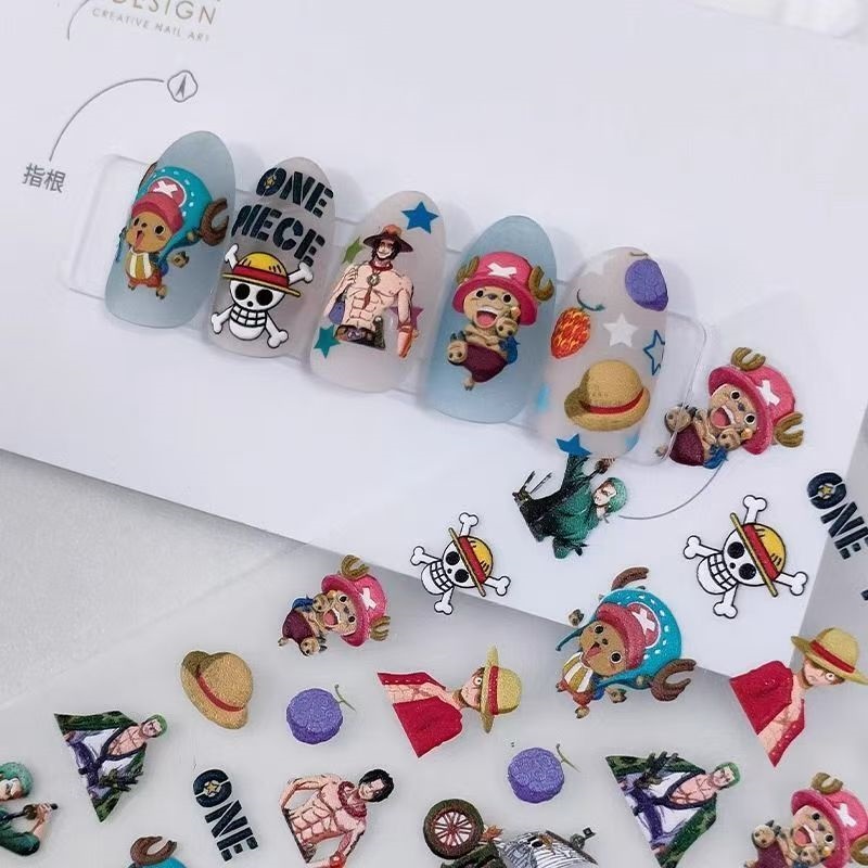 One Piece Luffy Zoro Chopper A - Nail Art Zoro One Piece recensie en prijs