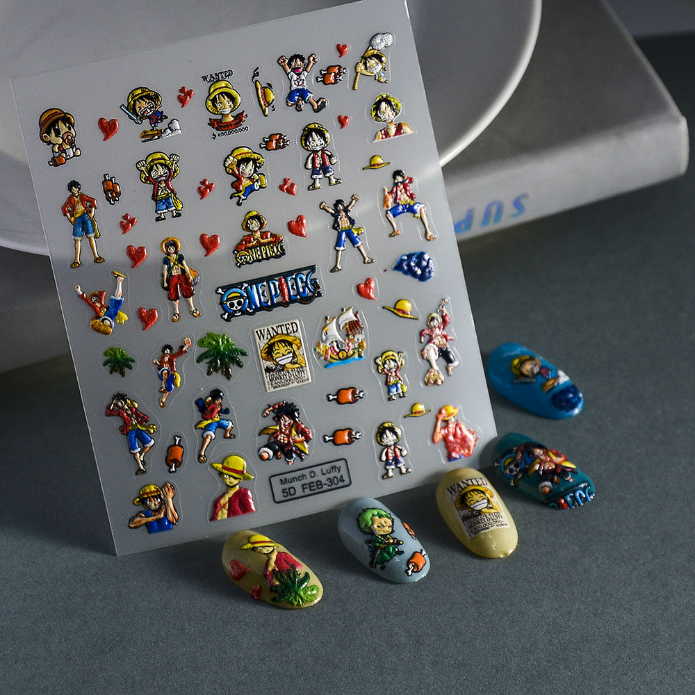 1PCS 5D Een Stuk Nagelstickers - Nail Art Zoro One Piece recensie en prijs