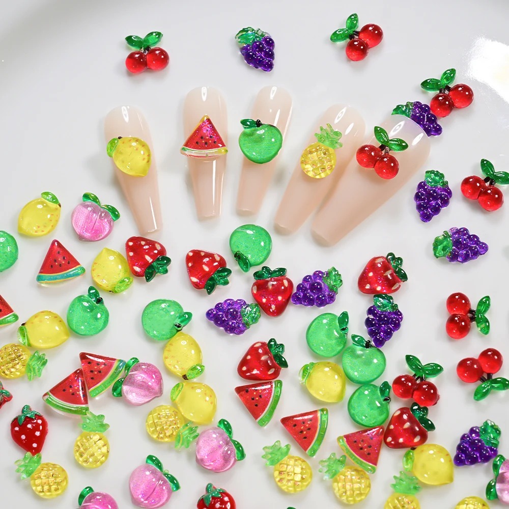 100 stuks 3D rode kersen nagel - Nail Art Red Cherry recensie en prijs