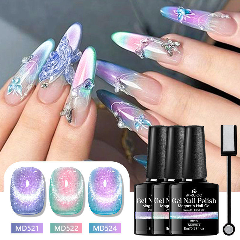 3-delige magnetische gel nagel - Nail Art Violet recensie en prijs