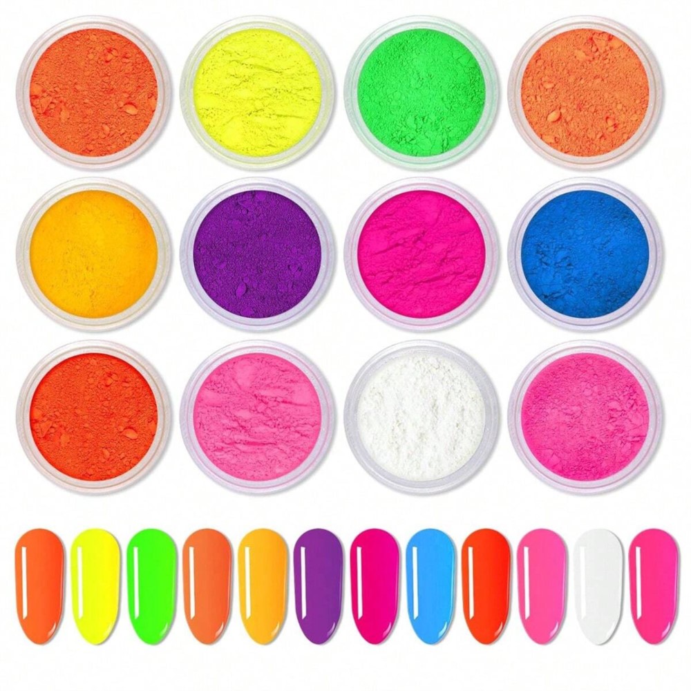 1Set Kleurrijke Neon Fosfor Pi - Nail Art Ombre Glitter recensie en prijs