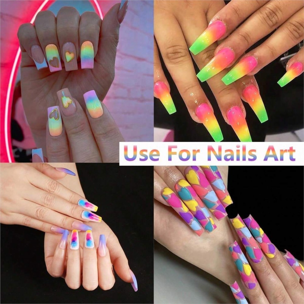 1Set Kleurrijke Neon Fosfor Pi - Nail Art Ombre Glitter recensie en prijs