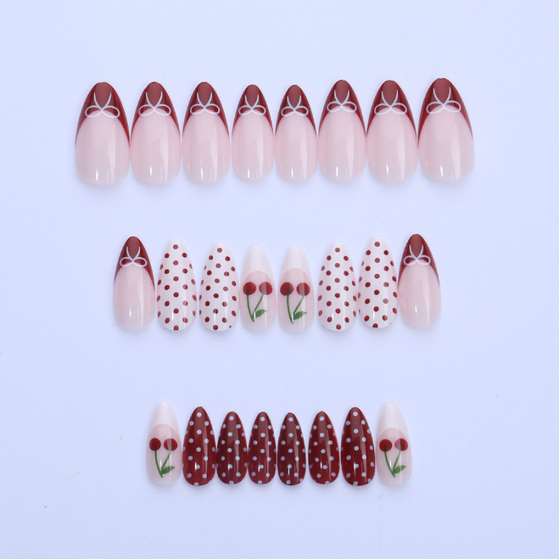 24 stuks Fanshion rode Franse  - Nail Art Red Cherry recensie en prijs