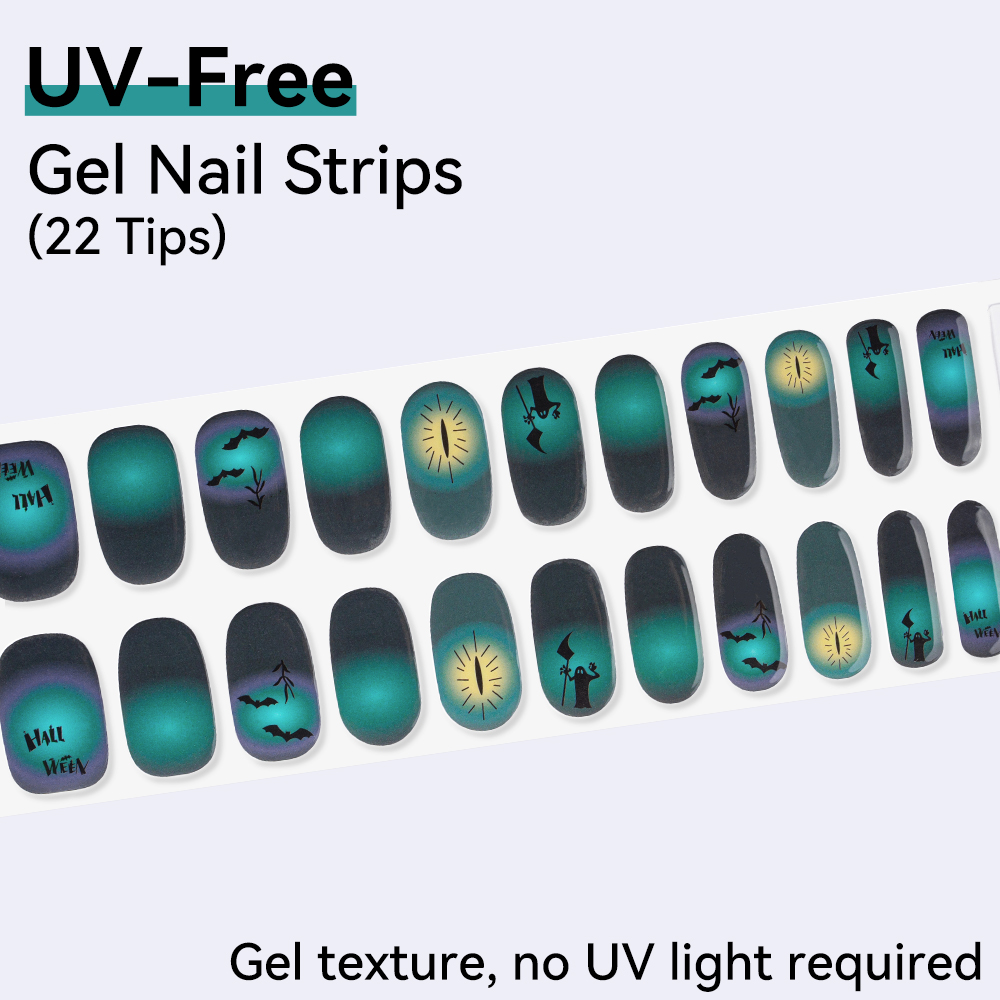UV-vrije gel nagelstrips, 22 t - Nail Art Ombre Glitter recensie en prijs