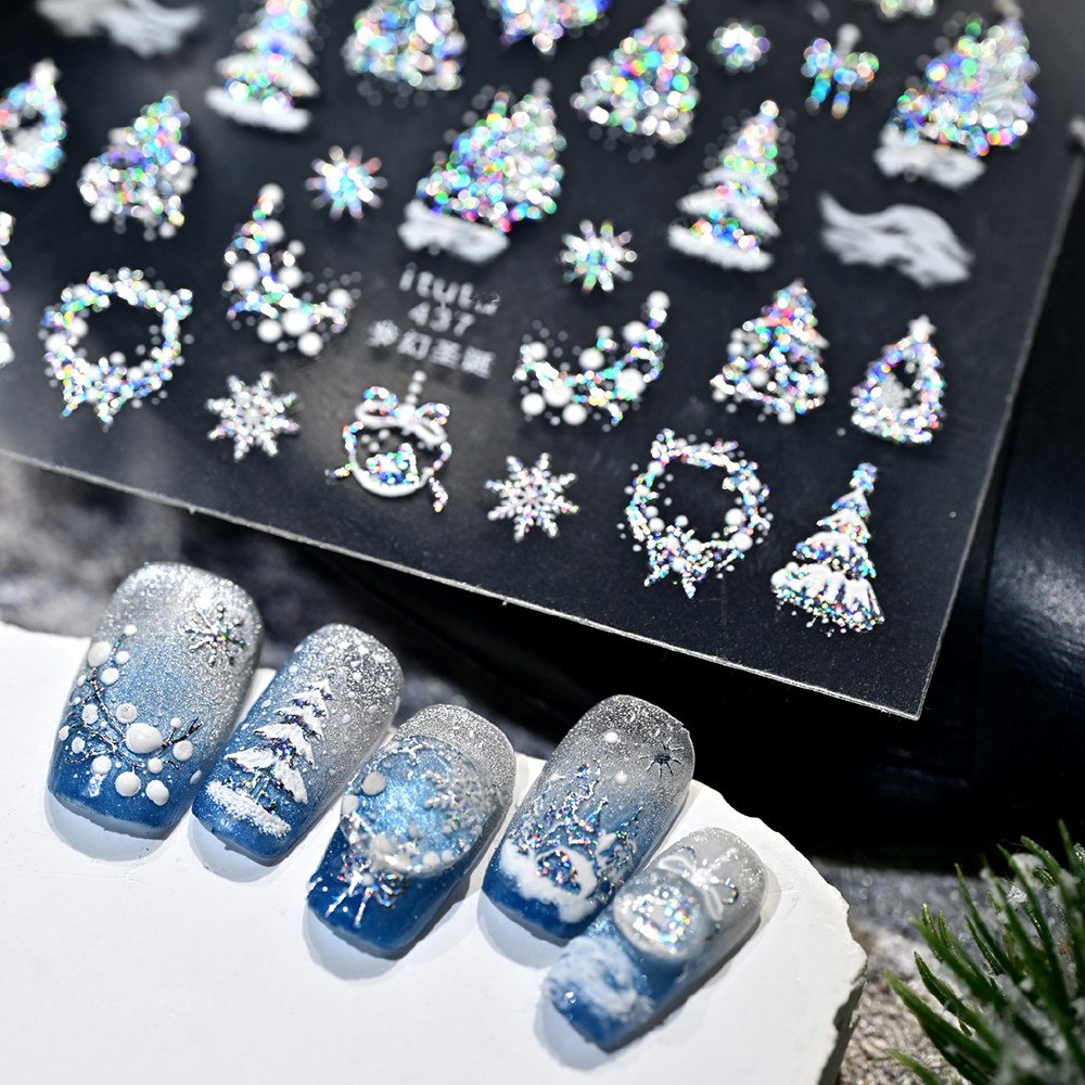 5D reliëf gouden kasteel/sling - Nail Art Xmas Design recensie en prijs