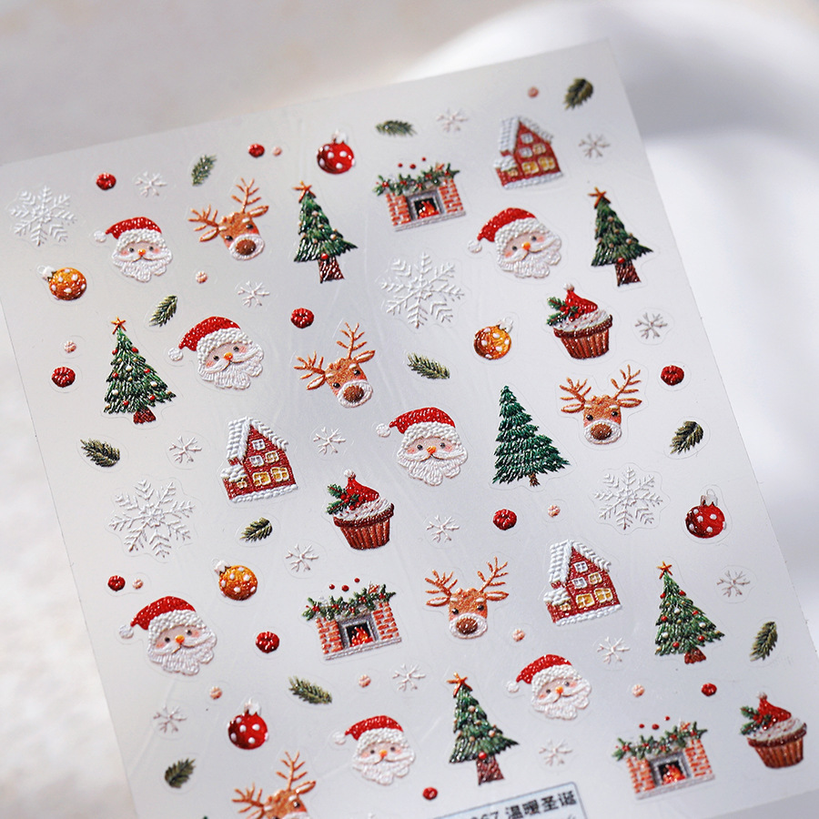 Leuke kerstbeer en peperkoek n - Nail Art Xmas Design recensie en prijs