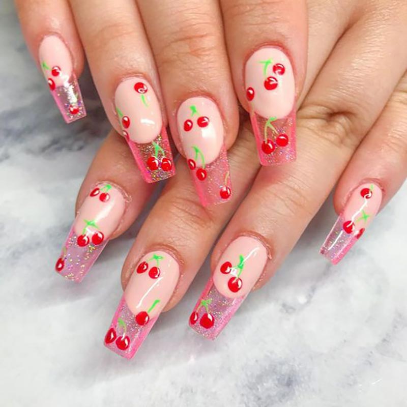 1 vel 3D Zoete Kers Fruit Nail - Nail Art Red Cherry recensie en prijs