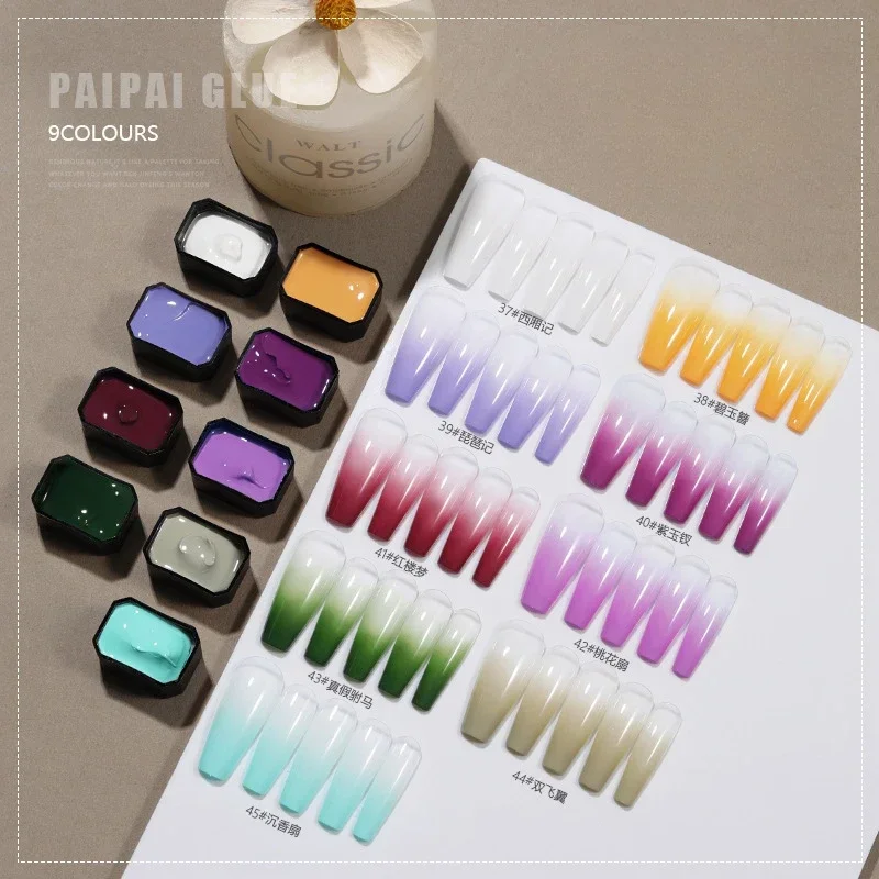 9 Kleuren/Doos Pat Ombre Gel N - Nail Art Ombre Glitter recensie en prijs