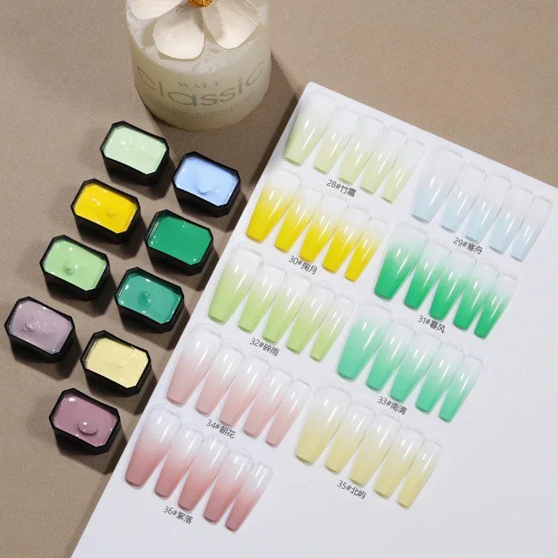 9 Kleuren/Doos Pat Ombre Gel N - Nail Art Ombre Glitter recensie en prijs