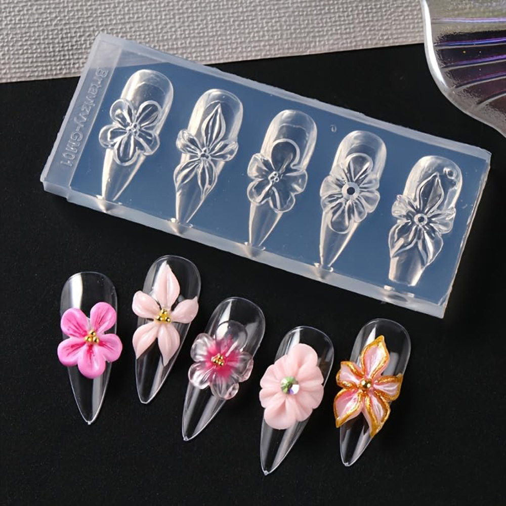 Bloemen 3D Nail Art siliconen  - Nail Art Vintage recensie en prijs