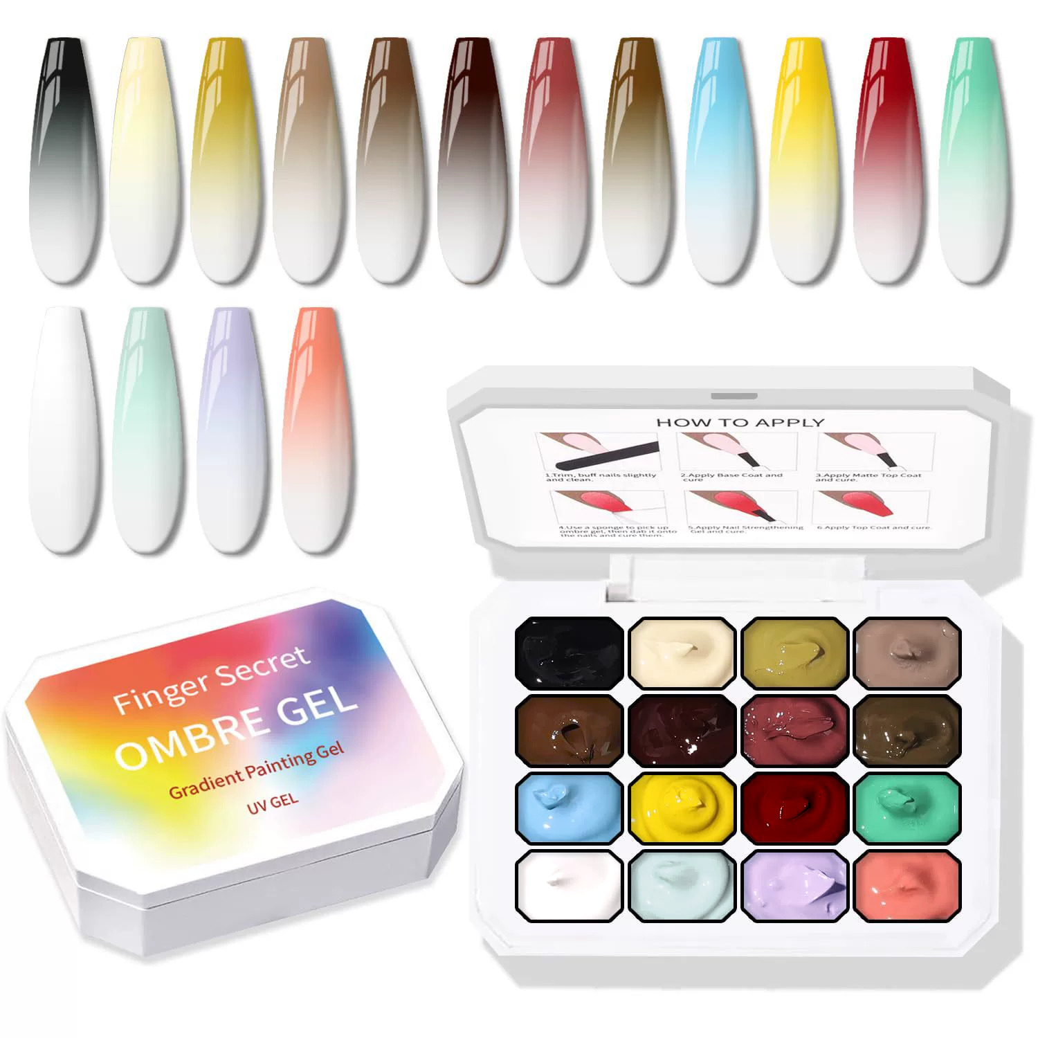 9-24 Kleuren Solid Cream Ombre - Nail Art Ombre Glitter recensie en prijs