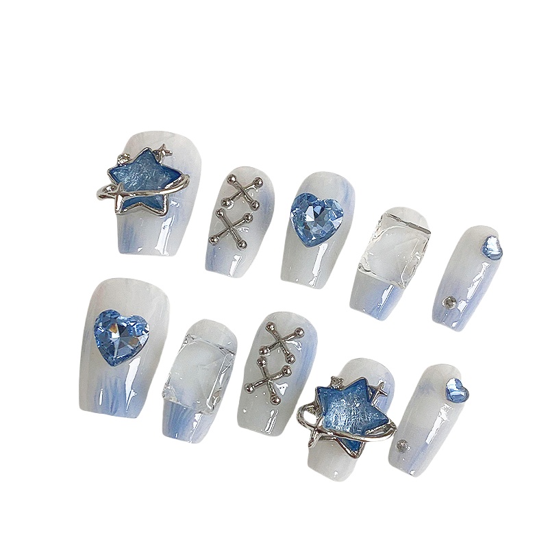 10 stuks dromerige lichtblauwe - Nail Art Maroon recensie en prijs