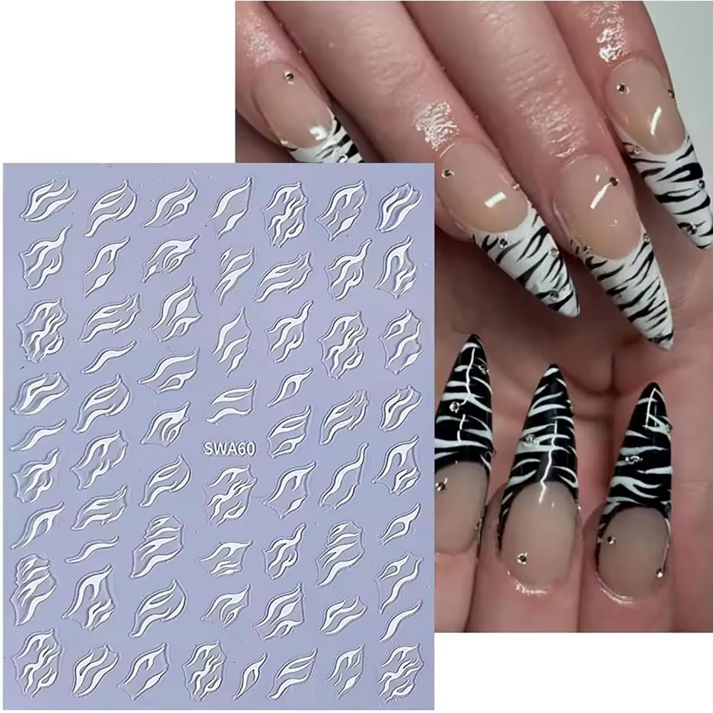 3D Zebra Print Nagelstickers,  - Nail Art Zebra Design recensie en prijs