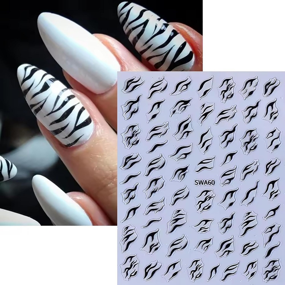3D Zebra Print Nagelstickers,  - Nail Art Zebra Design recensie en prijs