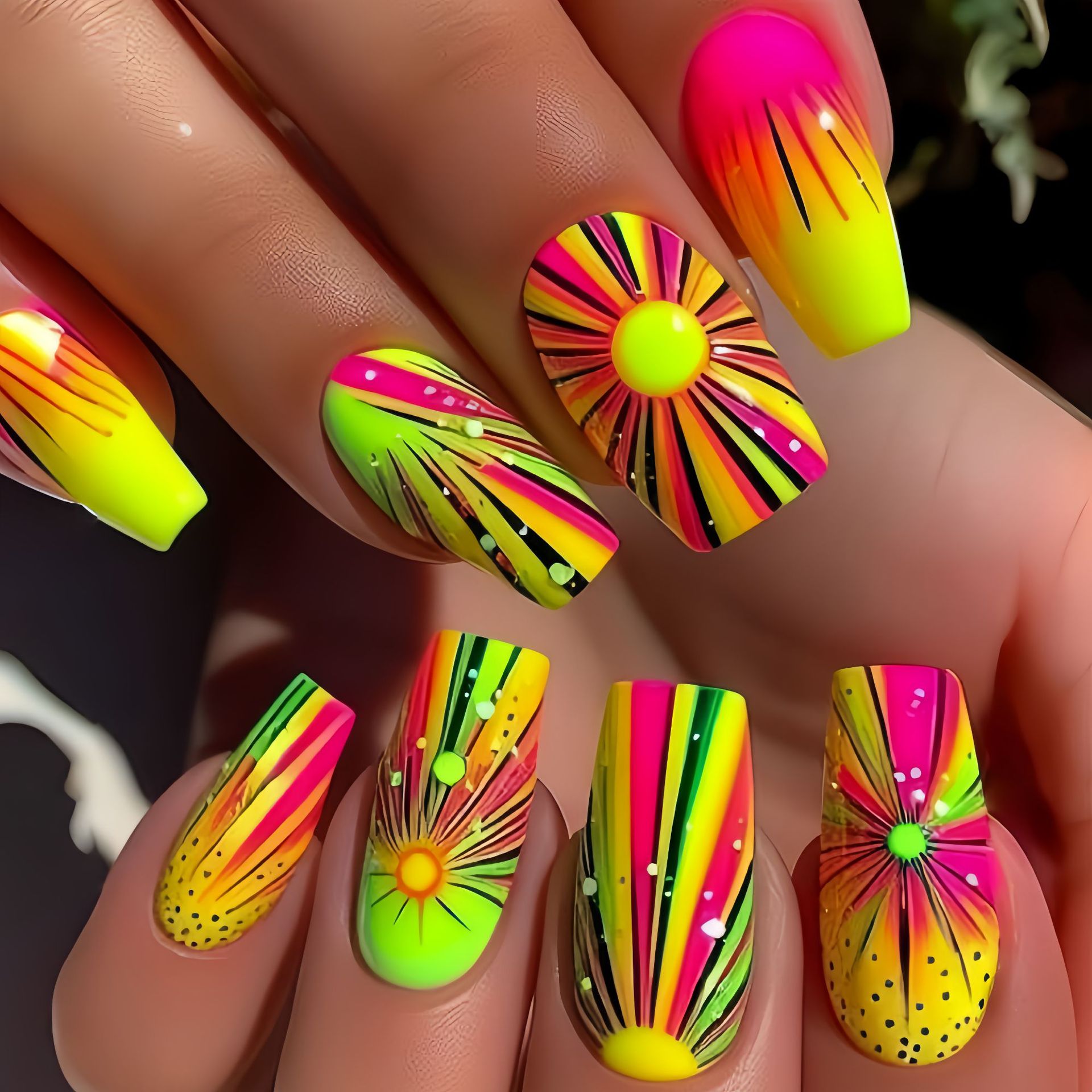 Kleurrijke Ombre pers op nagel - Nail Art Ombre Glitter recensie en prijs