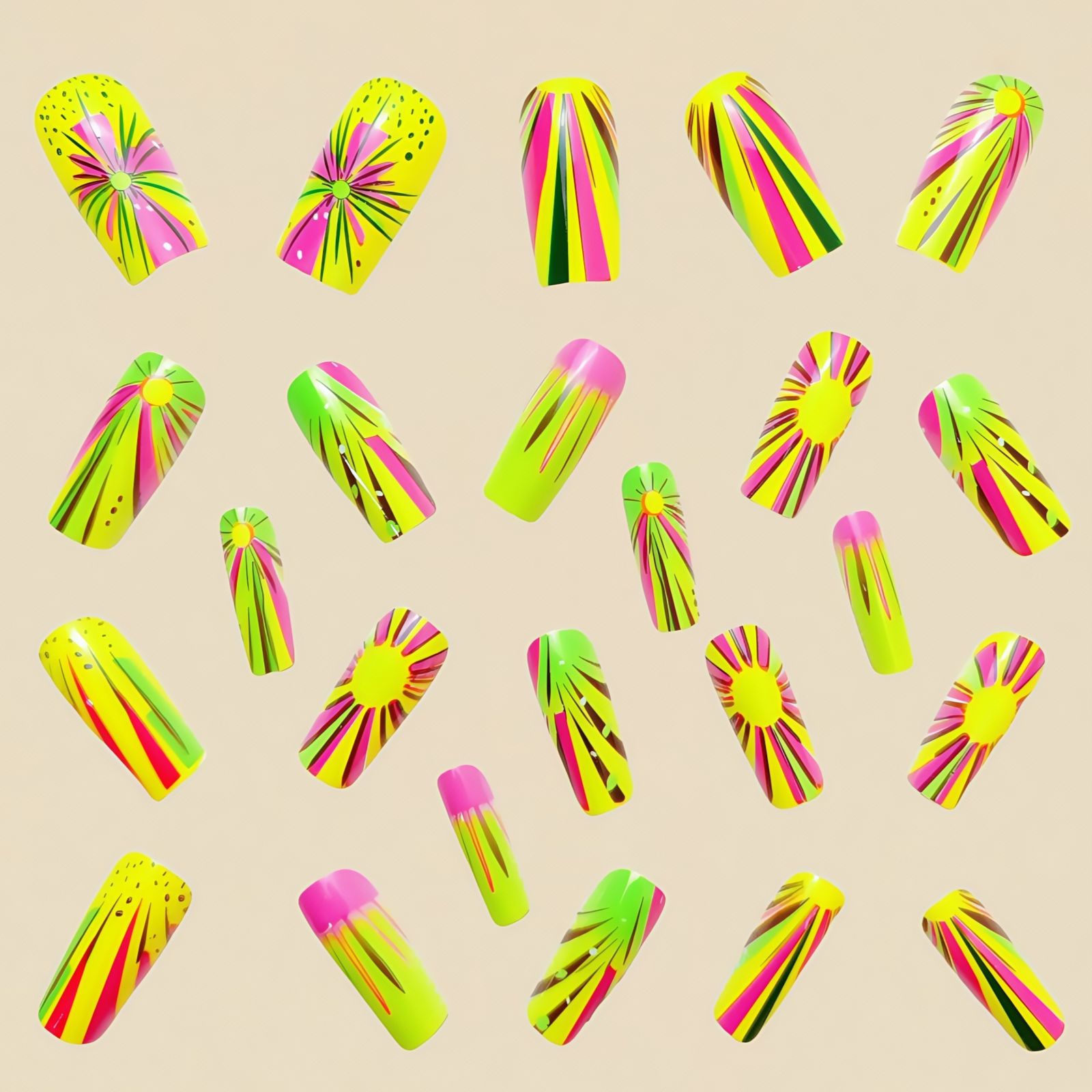 Kleurrijke Ombre pers op nagel - Nail Art Ombre Glitter recensie en prijs