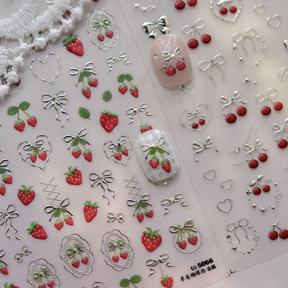 Prachtige 5D nagelkunst sticke - Nail Art Red Cherry recensie en prijs