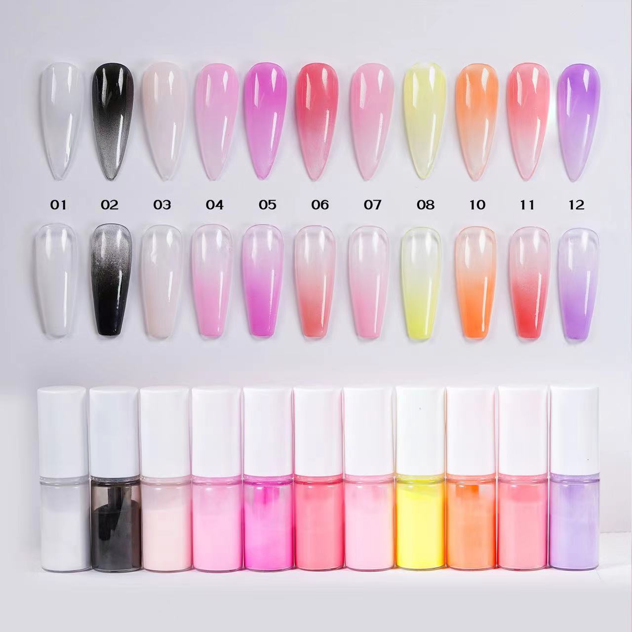 Pastel Neon Gradiënt Poeder Na - Nail Art Ombre Glitter recensie en prijs