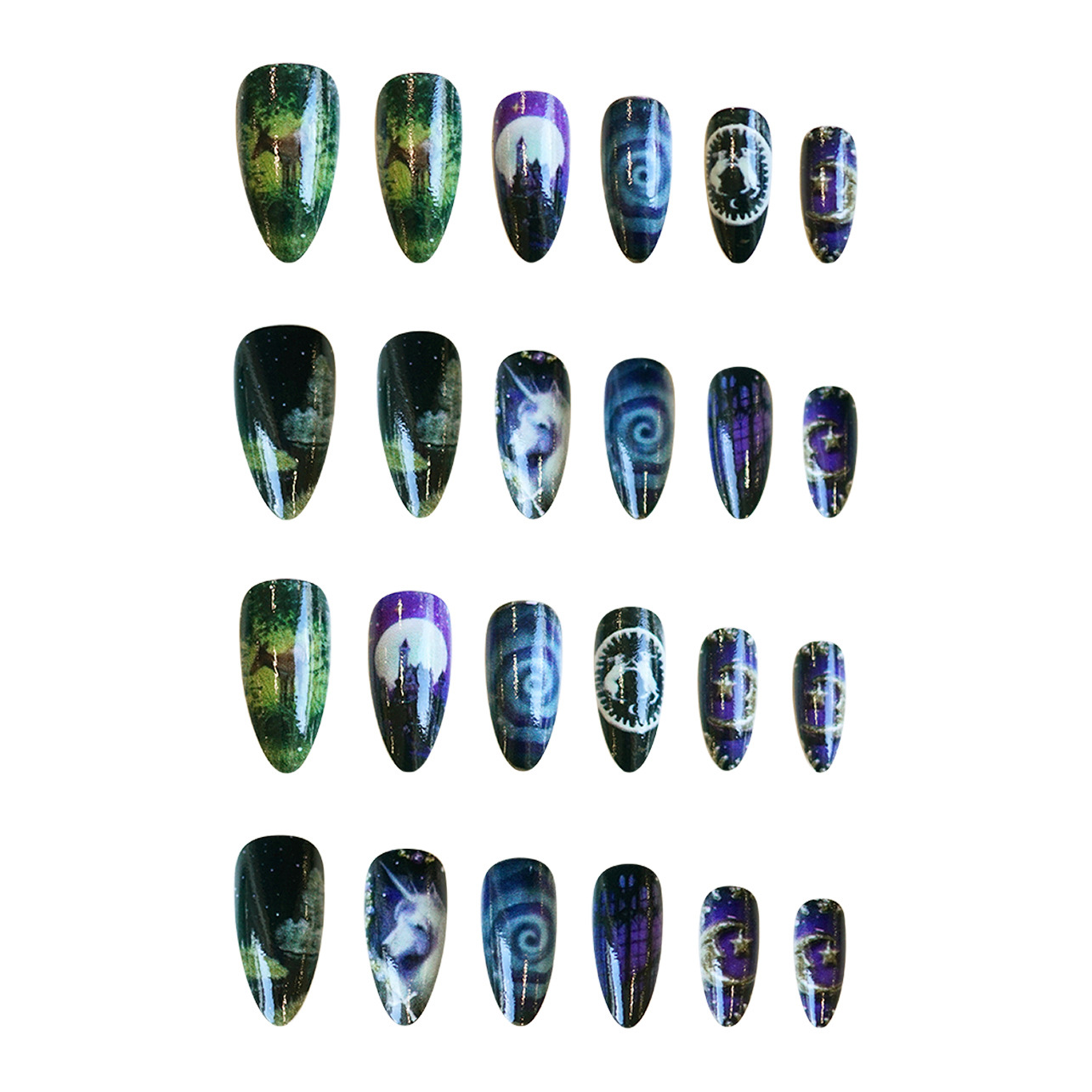 24pcs Fantasy Hemelse Paard Ne - Nail Art Maroon recensie en prijs