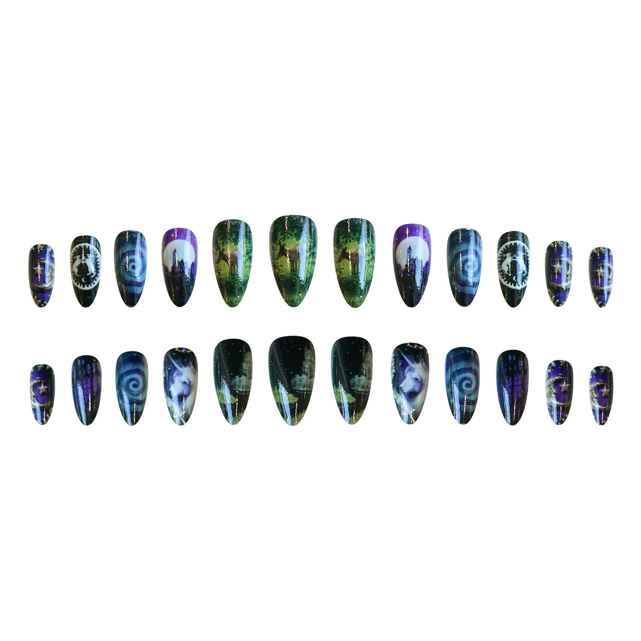 24pcs Fantasy Hemelse Paard Ne - Nail Art Maroon recensie en prijs